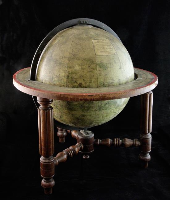 A Victorian Malbys terrestrial table globe, published 1893,